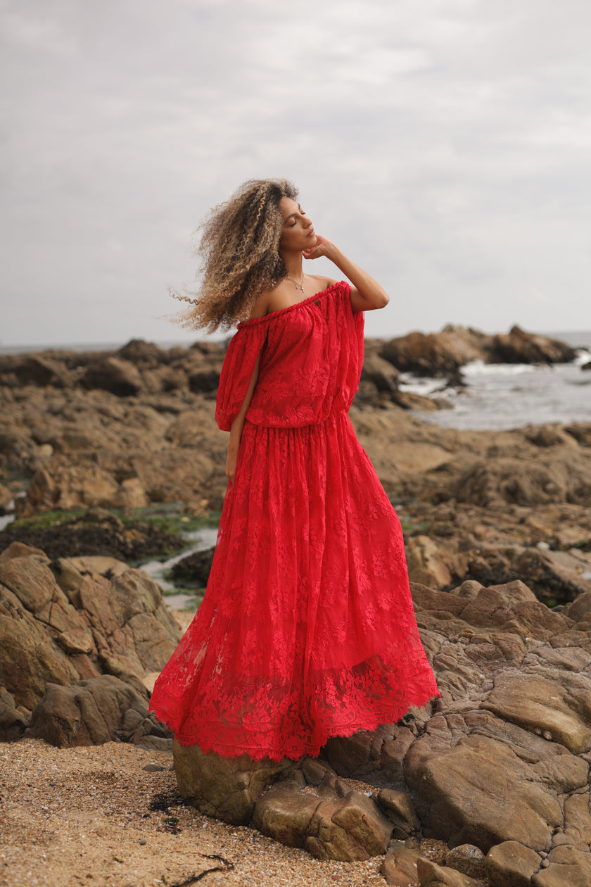 Vestido Comprido Renda